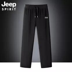 JEEP SPIRIT 남성 겨울 기모 밴딩 팬츠 두꺼운 보온 스트레이트 캐주얼 바지