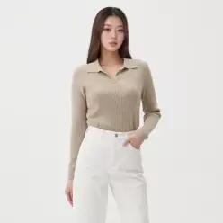 카라 브이넥 니트 AR1KHS40