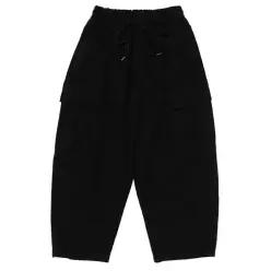 W ED COTTON CURVED BIG CARGO PANTS (BLACK) 7000041216 CB26SS0501