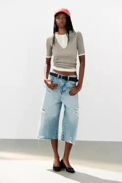 ZARA 레이어드 헨리넥 탑 - 그레이 밍크 5644/803/722