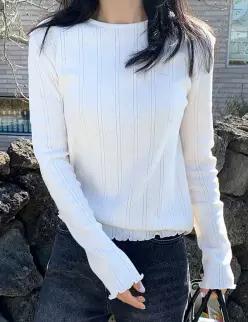 MADE 펀칭 아일렛 프릴 티셔츠 (5 color)