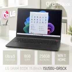ⓒ LG전자 그램북 15U50U-GR5CK 인텔 울트라5 8GB 256GB 윈도우11 / 15.6인치 대학생 가벼운 AI 사무용 인