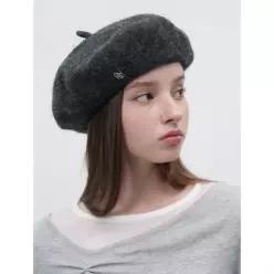 제너럴아이디어 GENERALIDEA GNRL 로고 울 베레모 [CHARCOAL] / WBE3L91511 WBE3L91511CH 3371312