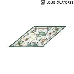 루이까또즈 LOUIS QUATORZE (2ESD953GR) 퐁텐블로 마름모 실크 스카프 그린 215611