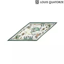 루이까또즈 LOUIS QUATORZE (2ESD953GR) 퐁텐블로 마름모 실크 스카프 그린 215611