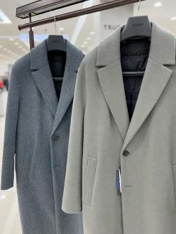 [트루젠]남성 울 50 캐시미어 5 핸드메이드 겨울 롱 코트 패딩조끼 내피형 총