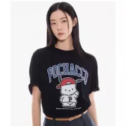 SPAO 산리오캐릭터즈 반팔 티셔츠블랙 SPRLG25U05