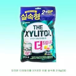 오리온 더 자일리톨 3가지맛 리필 실속형 달지않은껌 219g, 2개