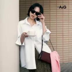 더엣지 [최초가69 900원]26SS 루즈핏 롱 코튼셔츠