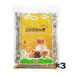다람쥐 600g 영양 햄스터 혼합사료 건강 기니피그 X3