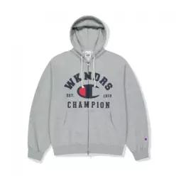 109903 WKNDRS x CHAMPION 로고 ZIP-UP HOODIE (M.GREY)