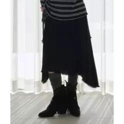 매장정품 오디너리홀리데이 ORDINARY HOLIDAY ASYMMETRIC FLARE SKIRT BLACK OH253BSK01BLK 146011