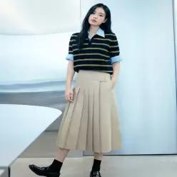 셀렙샵에디션 2078172232 롱 플리츠스커트 롱 26SS 랩 플리츠 실루엣 스커트 6017530