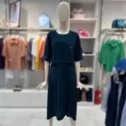 크로커다일레이디 도레이 져지 허리 스트링 원피스 CLEMOP113_DG 855066