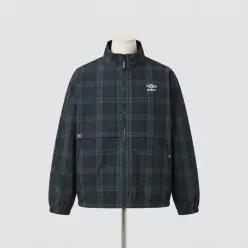 클래식 스탠넥 웜업 바람막이 자켓 GREEN PATTERN EVR UR321CJK93 GPT1
