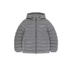 MATIN KIM FLOWING QUILTED HOODY DOWN JUMPER IN LIGHT GREY 7348817 MK269ODW310ULG