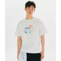 SPAO 먼작귀 반팔 티셔츠라이트 블루 SPRLG25U04