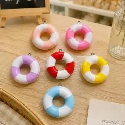줄무늬 튜브 헤드 파츠 / 낱개 1개 / 재료 수영 부자재 펜던트 DIY 키링 만들기 팬던트