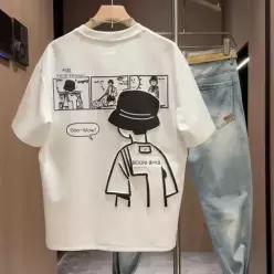 남성 여름 코튼 라운드넥 반팔티 기본 면티