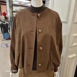 [BCBG]겨울25 밴딩 포우 스웨이드 자켓 B5D9J112