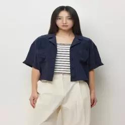 [AK분당점] [시슬리] 아웃포켓 반팔 블라우스 saws55631