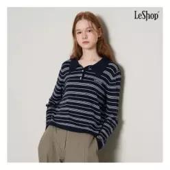르샵 정상가:59,000원 ㅣ 카라 레터링 스트라이프 긴팔 니트 DP3KT010A 466423