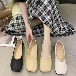 [라일리] Rly 사각코 플랫 슈즈 여성 단화