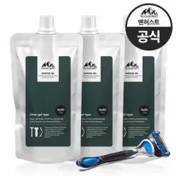 맨허스트 트러블없는 쉐이빙폼 쉐이빙젤 면도젤 면도크림 리필 250gx3개 478444