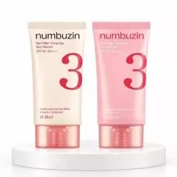 파데프리 넘버즈인 3번 도자기결 톤업베이지 선크림 50ml 더블기획 2종 (블러/글로우)