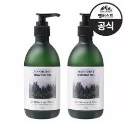 맨허스트 트러블없는 쉐이빙젤 면도젤 면도크림 쉐이빙폼 300mlx2개 478429