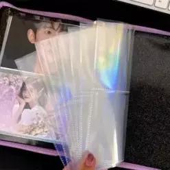 1-4칸 A5 포토카드 슬리브 사진 앨범 페이지 보호기 고화질 투명 바인더