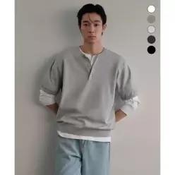 무신사스탠다드 MUSINSA STANDARD 워셔블 수피마 코튼 헨리 넥 반소매 니트 (5 colors) MMFWS5D02 231349