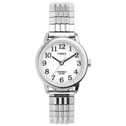 Timex 여성용 이지 리더 시계, 실버톤/실버톤/화이트/25mm, 시계_158325