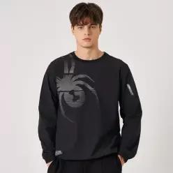 SPYDER 남성 빅거미 우븐 맨투맨 티셔츠 SPKFCNRL205MBLK LE1221900056