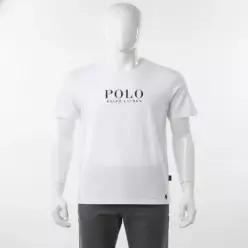 POLO RALPH LAUREN 로고 코튼 저지 슬립 셔츠-화이트