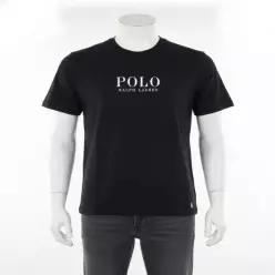POLO RALPH LAUREN 로고 코튼 저지 슬립 셔츠-블랙