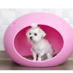 강아지 펫 타원형 실내 하우스 반려견 애견 심플 Df-WCE952C 집 핑크