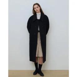 앳코너 24FW 울캐시미어] 세미 더블 코트 다크네이비 AECO4D007N3 822213