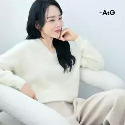 더엣지 [미리주문10 ] 26FW 브러시드 울캐시미어 브이넥 니트