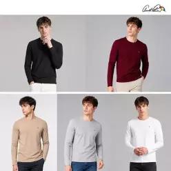 (26FW 신상) 남성 소프트 코튼 니트 티셔츠 (5종)_638191