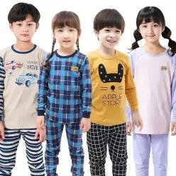 국산 9부 면스판 30수 후라이스 순면 긴팔 내의 상하세트 아동 주니어 어린이 실내복
