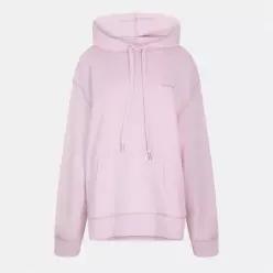 Ami Paris 아미 파리 후드 목 긴팔 드롭 숄더 스웨트셔츠 - 파우더 핑크 7753688