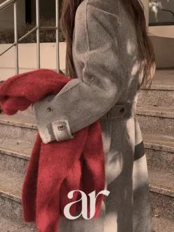 울함유 (MADE/첫눈날입고싶은코트1위/브랜드공정) 모네아 헤링본 벨티드 핸드메이드 롱 코트 ct1677