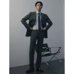 지오지아 ZIOZIA 남성 트리코트 슬림핏 긴팔 셔츠_브라운 ABG2WD1104SBR 170879