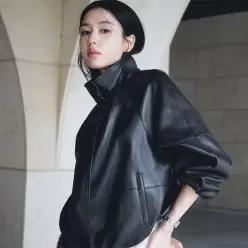 셀렙샵에디션 [최초가89 900]26FW FAUX레더 하이넥 셔링 점퍼