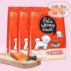페츠베리머치 알러지 앤 티어스테인 케어 (연어) 사료 3kg (1kg 3개)