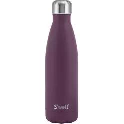 S'well Stainless Steel Water Bottle, 17oz, Plum, Triple Layered Vacuum Insulated Containers Keeps Dr