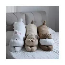 꼭찌꾹스토어 볼빵빵 동물 바디필로우 대형 롱쿠션 애착 봉제인형 안고자는 쿠션