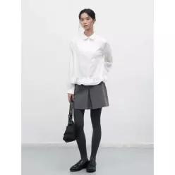 GENERALIDEA 라운드 카라 프릴 블라우스 WHITE / WBE3L035131201780