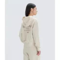 어패럴 SNOW PEAK APPAREL 여성 레터링 세미 크롭 후드 티셔츠 (S FHD63) Cream 4322680